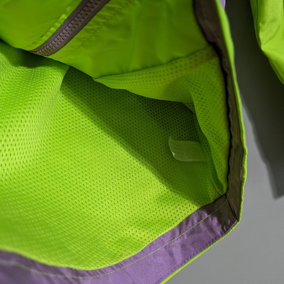 Adidas kids mesh lined windbreaker lime green purple size 3T - Picture 8 of 10